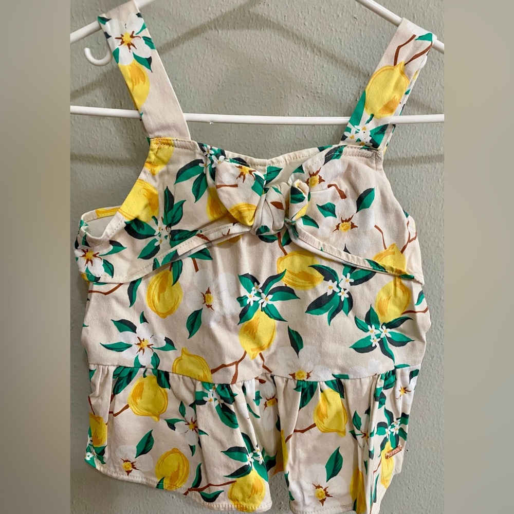 Tahari Kids Lemon Print Kids Tank Top